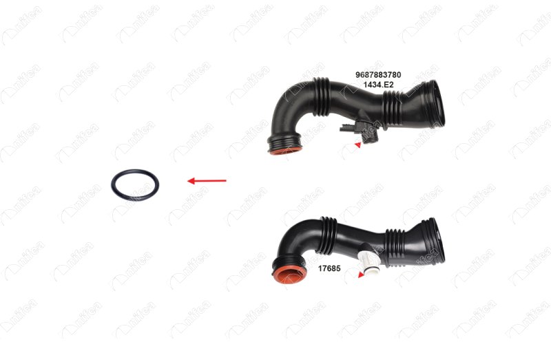 NIFEA 17596 Motor Şarj Hava Hortumu - PEUGEOT PARTNER Platform şasi uyumlu