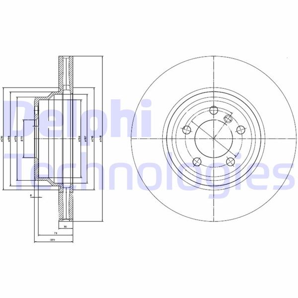 DELPHI BG9788 Fren Sistemleri Fren Diski - BMW 7 (E65, E66, E67) uyumlu