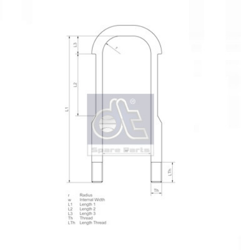 DT Spare Parts 1.25421 Süspansiyon Sistemi Montaj Parçaları - SCANIA P I uyumlu