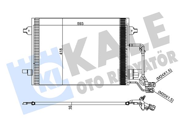 KALE OTO RADYATÖR 375600 İklimlendirme Sistemi Klima Radyatörü - AUDI A6 C5 (4B2, 4B4) uyumlu