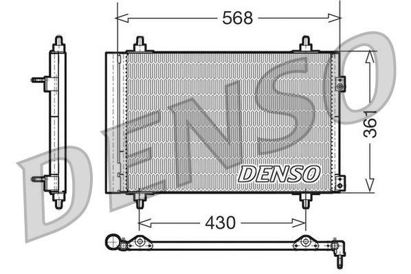 DENSO DCN07008 İklimlendirme Sistemi Klima Radyatörü - CITROËN C4 II (NC_) uyumlu