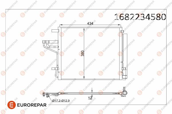 EUROREPAR 1682234580 İklimlendirme Sistemi Klima Radyatörü - KIA PICANTO III (JA) uyumlu