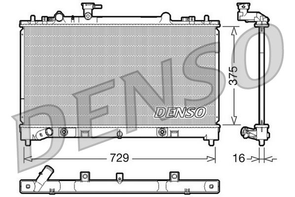DENSO DRM44022 Soğutma Sistemi Su Soğutucu & Parçaları - MAZDA 6 Sedan (GH) uyumlu