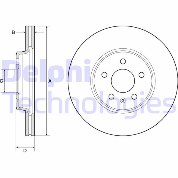 DELPHI BG4799C Fren Sistemleri Fren Diski - AUDI A5 (8T3) uyumlu