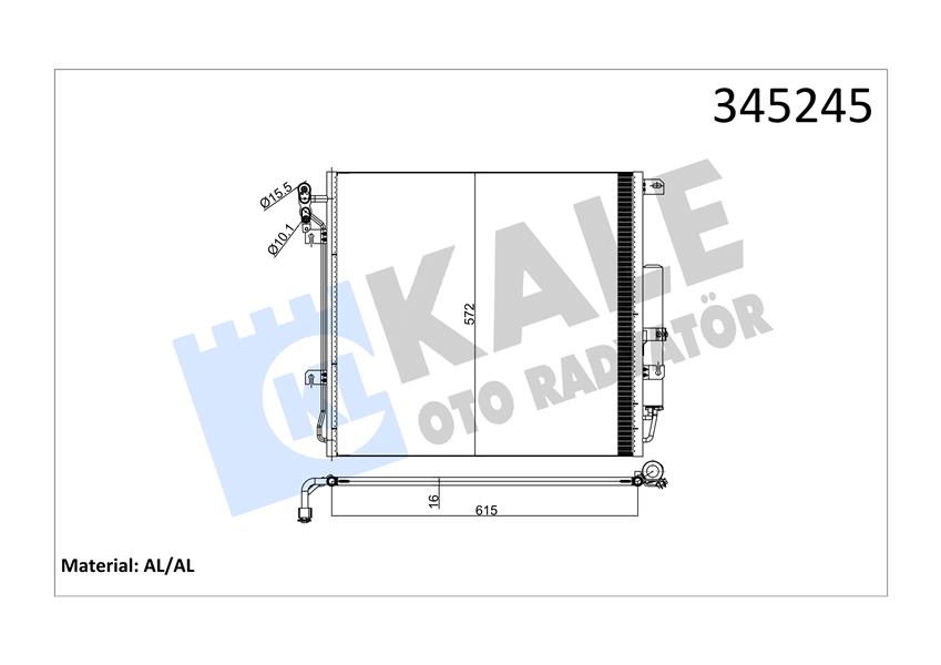 KALE OTO RADYATÖR 345245 Diğer Diğer Donanım & Parçalar - LAND ROVER DISCOVERY III (L319) uyumlu