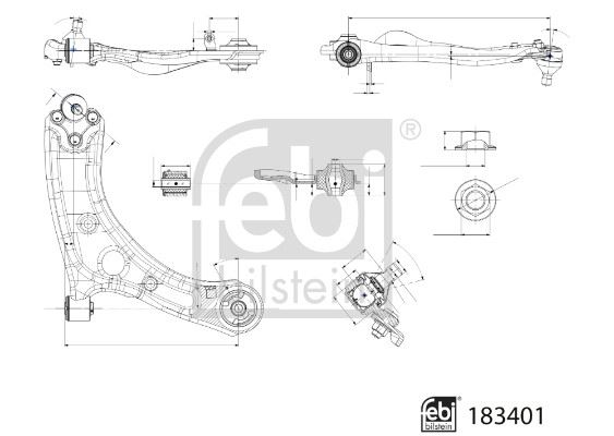 FEBI BILSTEIN 183401 Süspansiyon Sistemi Bugi Kolu - KIA SPORTAGE IV (QL, QLE) uyumlu