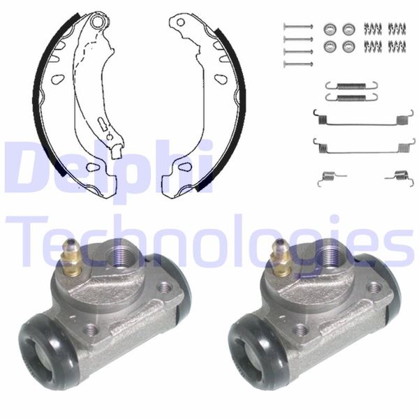 DELPHI KP982 Fren Sistemleri Fren Pabucu - PEUGEOT 206 Hatchback (2A/C) uyumlu