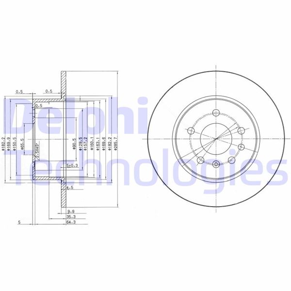 DELPHI BG3274 Fren Sistemleri Fren Diski - OPEL CALIBRA A (C89) uyumlu