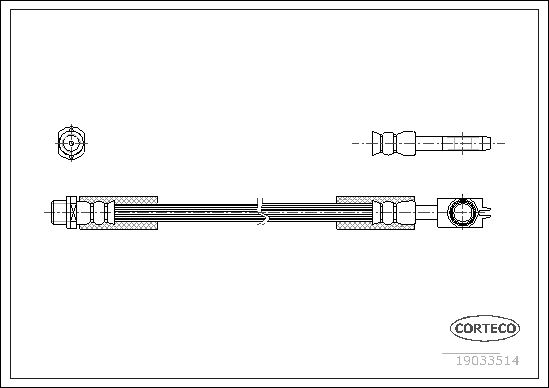 CORTECO 19033514 Fren Sistemleri Fren Hortumları - AUDI ALLROAD C5 (4BH) uyumlu