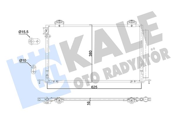 KALE OTO RADYATÖR 350705 İklimlendirme Sistemi Klima Radyatörü - TOYOTA AVENSIS Sedan (_T25_) uyumlu