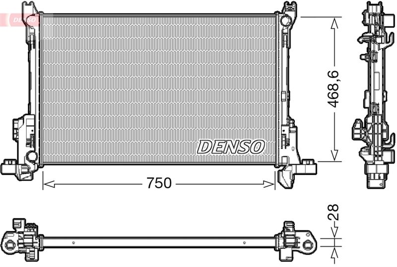 DENSO DRM09174 Soğutma Sistemi Su Soğutucu & Parçaları - RENAULT TRAFIC III Panelvan/Van (FG_) uyumlu