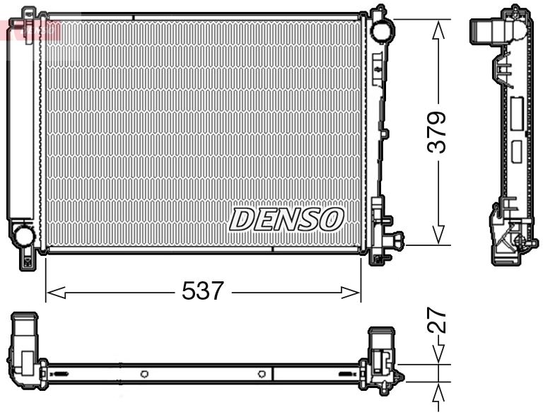 DENSO DRM06003 Soğutma Sistemi Su Soğutucu & Parçaları - CHRYSLER VOYAGER IV (RG, RS) uyumlu