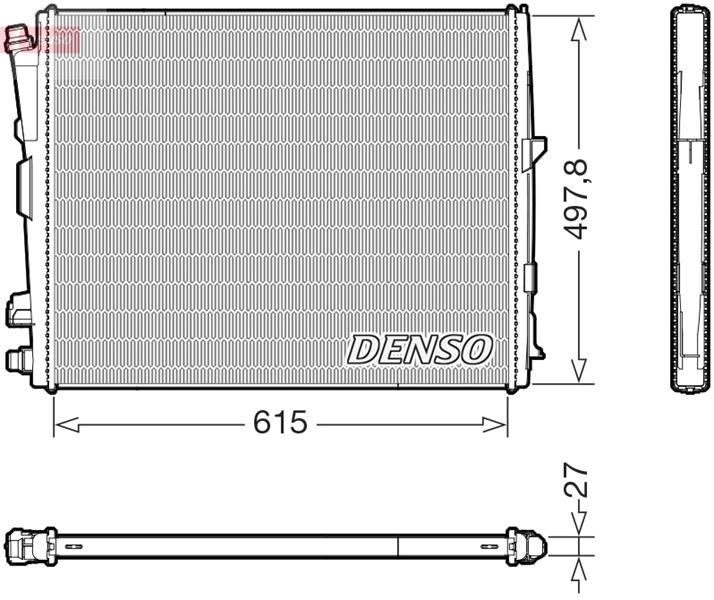 DENSO DRM05123 Soğutma Sistemi Su Soğutucu & Parçaları - BMW 3 (G20, G80, G28) uyumlu