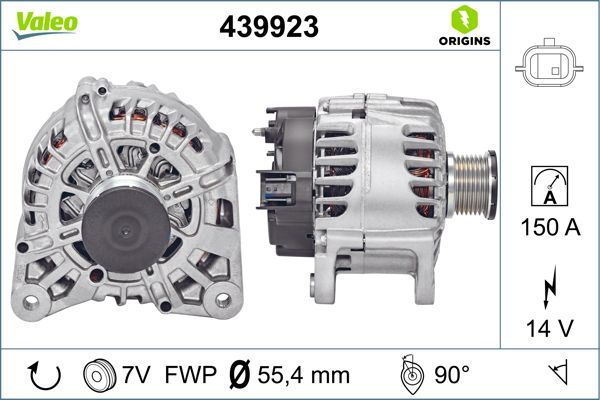 VALEO 439923 Elektrik Sistemi Alternatör - NISSAN QASHQAI II (J11, J11_) uyumlu