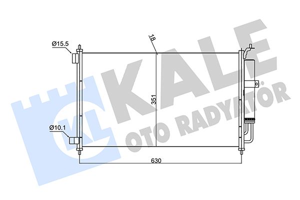 KALE OTO RADYATÖR 382520 İklimlendirme Sistemi Klima Radyatörü - NISSAN MICRA III (K12) uyumlu