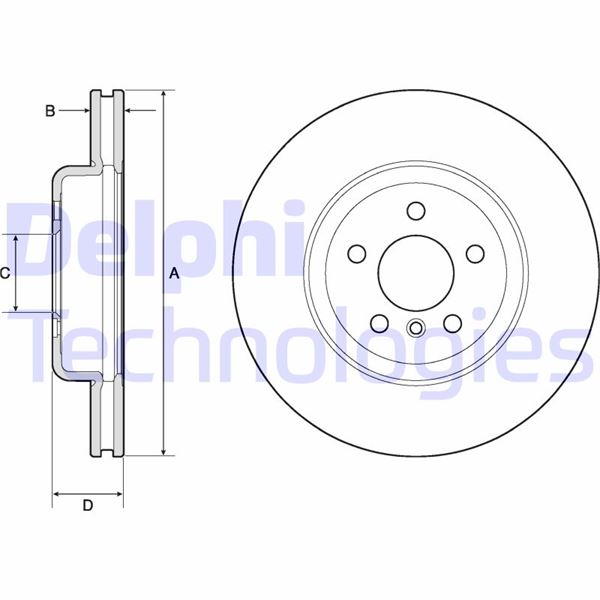 DELPHI BG9154C Fren Sistemleri Fren Diski - BMW 5 (F10) uyumlu