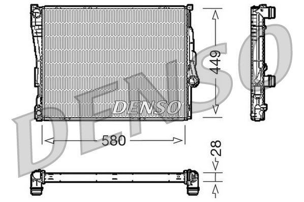 DENSO DRM05069 Soğutma Sistemi Su Soğutucu & Parçaları - BMW 3 Cabrio (E36) uyumlu