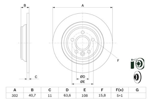 BOSCH 0 986 479 397 Fren Sistemleri Fren Diski - VOLVO V60 I (155) uyumlu