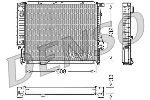 DENSO DRM05053 Soğutma Sistemi Su Soğutucu & Parçaları - BMW 5 (E34) uyumlu