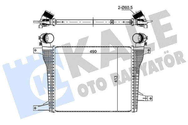 KALE OTO RADYATÖR 360645 Motor Turbo Radyatörü - OPEL ANTARA A (L07) uyumlu