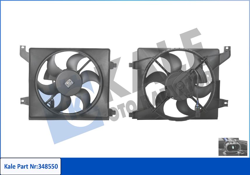 KALE OTO RADYATÖR 348550 Soğutma Sistemi Fan - HYUNDAI ACCENT III (MC) uyumlu