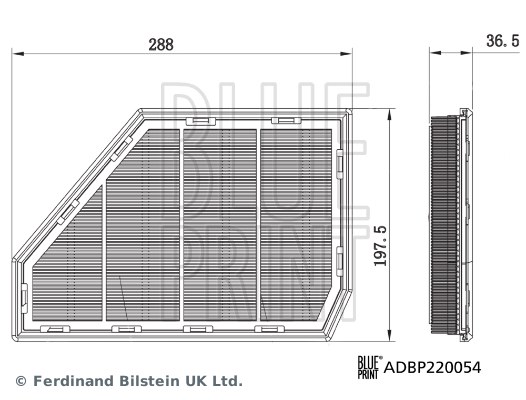 BLUE PRINT ADBP220054 Motor Hava Filtresi - BMW X5 (G05, F95) uyumlu