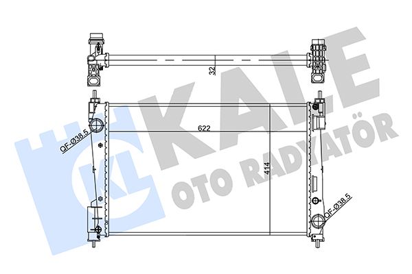 KALE OTO RADYATÖR 356955 Soğutma Sistemi Su Soğutucu & Parçaları - OPEL CORSA D Kasa/eğik arka (S07) uyumlu