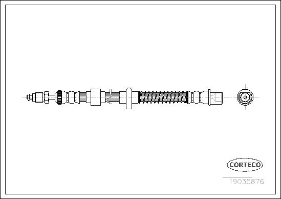 CORTECO 19035876 Fren Sistemleri Fren Hortumları - PEUGEOT 508 I (8D_) uyumlu