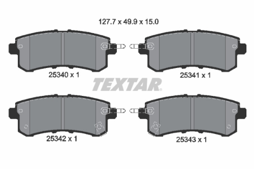 TEXTAR 2534001 Fren Sistemleri Fren Balatası - NISSAN PATROL VI (Y62) uyumlu