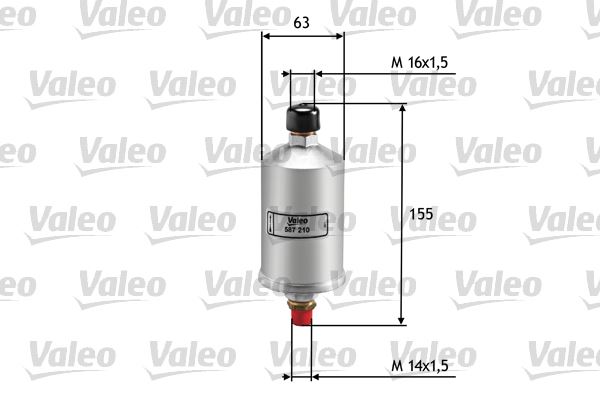 VALEO 587210 Yakıt Sistemi Yakıt Filtresi - BMW 3 (E21) uyumlu