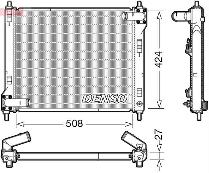 DENSO DRM46043 Soğutma Sistemi Su Soğutucu & Parçaları - NISSAN JUKE (F15) uyumlu