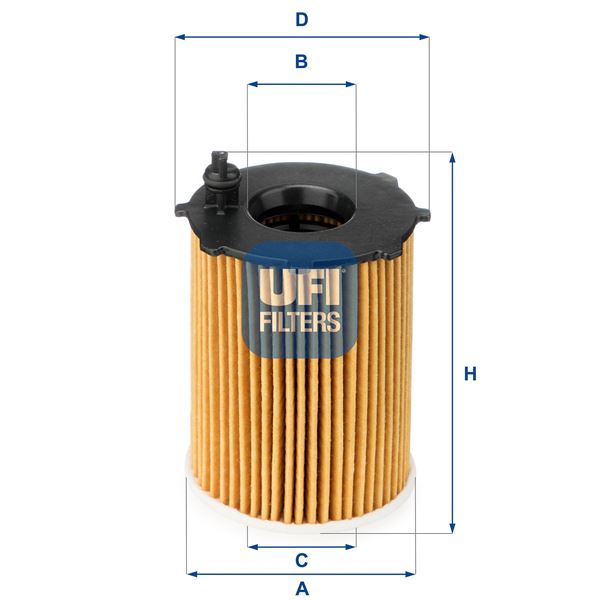 UFI 25.128.00 Motor Yağ Filtresi - FIAT 500 C (312_) uyumlu