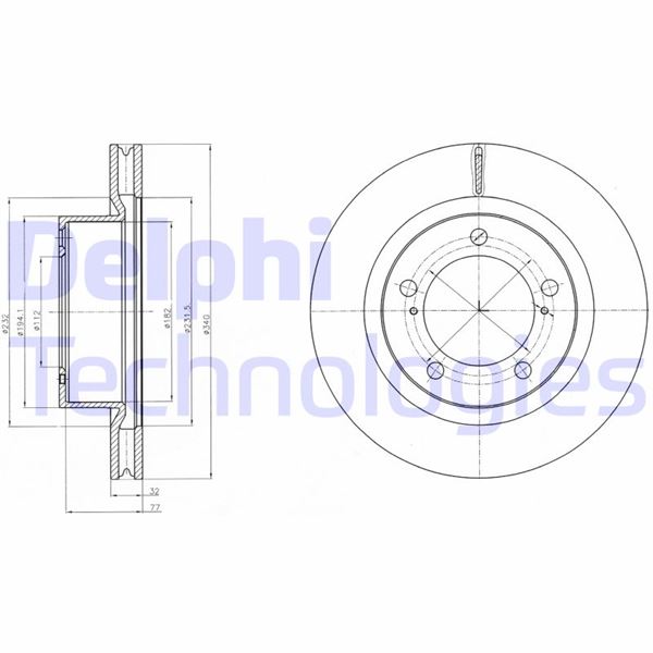 DELPHI BG9067 Fren Sistemleri Fren Diski - TOYOTA LAND CRUISER 200 (_J2_) uyumlu