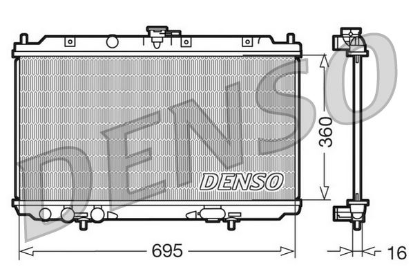 DENSO DRM46012 Soğutma Sistemi Su Soğutucu & Parçaları - NISSAN ALMERA TINO (V10) uyumlu