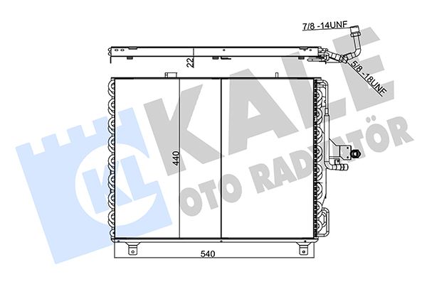 KALE OTO RADYATÖR 354060 İklimlendirme Sistemi Klima Radyatörü - MERCEDES-BENZ 124 Sedan (W124) uyumlu
