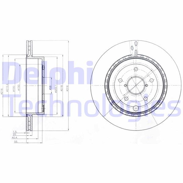 DELPHI BG4287 Fren Sistemleri Fren Diski - SUBARU IMPREZA Hatchback (GR, GH, G3) uyumlu