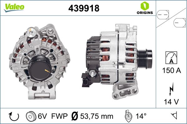 VALEO 439918 Elektrik Sistemi Alternatör - VOLVO V60 I (155) uyumlu