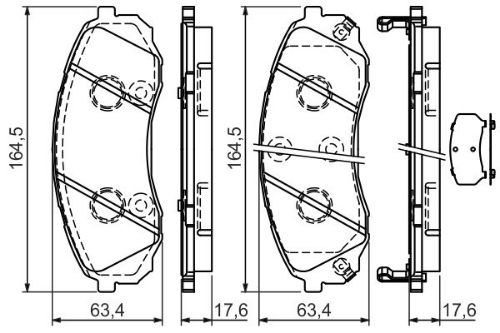 BOSCH 0 986 494 377 Fren Sistemleri Fren Balatası - KIA CARNIVAL / GRAND CARNIVAL III (VQ) uyumlu