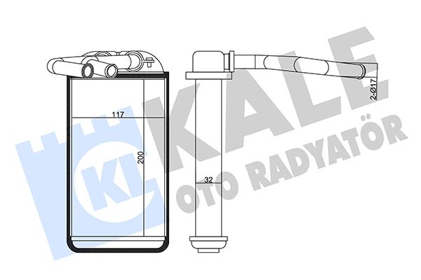 KALE OTO RADYATÖR 358645 İklimlendirme Sistemi İç Mekan Isı Değiştirici - HONDA CIVIC IV Shuttle (EE, EF) uyumlu