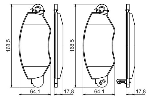 BOSCH 0 986 494 037 Fren Sistemleri Fren Balatası - FORD TRANSIT Minibüs/Otobüs (FD_ _, FB_ _, FS_ _, FZ_ _, FC_ _) uyumlu