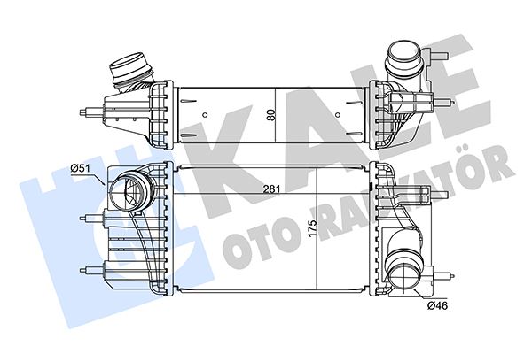 KALE OTO RADYATÖR 352890 Motor Turbo Radyatörü - NISSAN NV200 / EVALIA Minibüs/Otobüs uyumlu