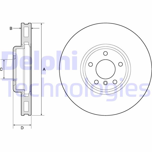DELPHI BG9156C Fren Sistemleri Fren Diski - BMW 5 (F10) uyumlu
