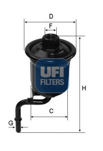 UFI 31.927.00 Yakıt Sistemi Yakıt Filtresi - TOYOTA AVENSIS Liftback (_T22_) uyumlu
