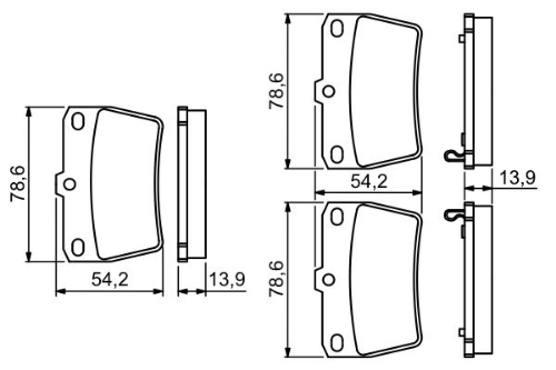 BOSCH 0 986 494 350 Fren Sistemleri Fren Balatası - TOYOTA RAV 4 I Cabrio (_A1_) uyumlu