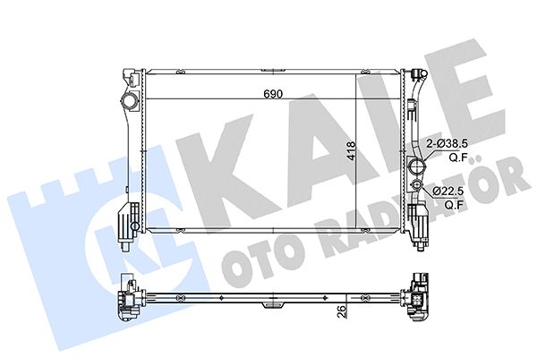KALE OTO RADYATÖR 363280 Soğutma Sistemi Su Soğutucu & Parçaları - MERCEDES-BENZ V-SERISI (W447) uyumlu