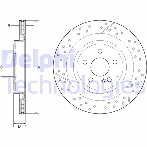 DELPHI BG4958C Fren Sistemleri Fren Diski - MERCEDES-BENZ SLK (R172) uyumlu