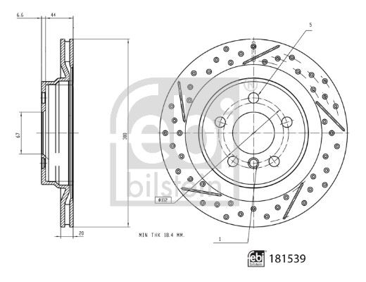 FEBI BILSTEIN 181539 Fren Sistemleri Fren Diski - MINI MINI COUNTRYMAN (F60) uyumlu