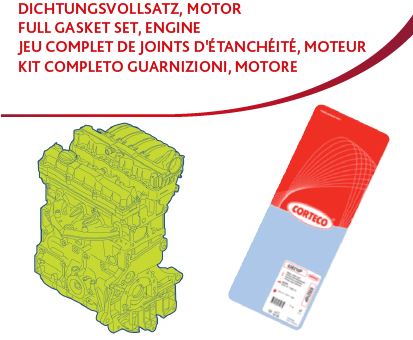 CORTECO 83404030 Motor Conta Seti - VW PASSAT B8 (3G2, CB2) uyumlu