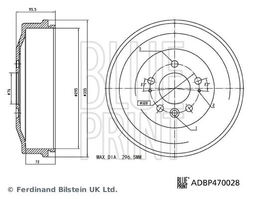 BLUE PRINT ADBP470028 Fren Sistemleri Fren Kampanası - VW AMAROK (2HA, 2HB, S1B, S6B, S7A, S7B, AGD) uyumlu