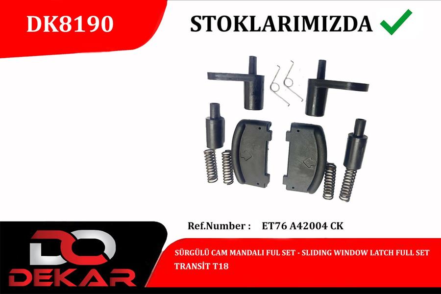 Sürgülü Cam Mandalı Seti - DEKAR - DK8190 Ürün Görseli
